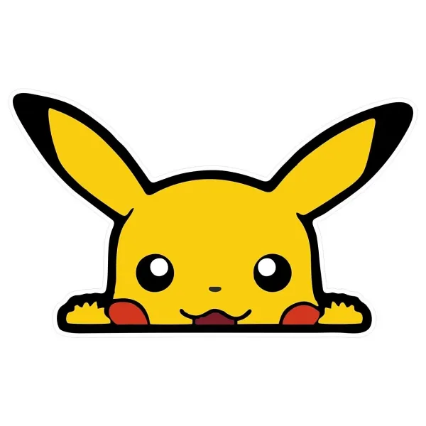 Quart Aksesuar 14 X 8,5 Cm Pokemon Pikachu Sticker Araba Laptop Oto Motor Sticker