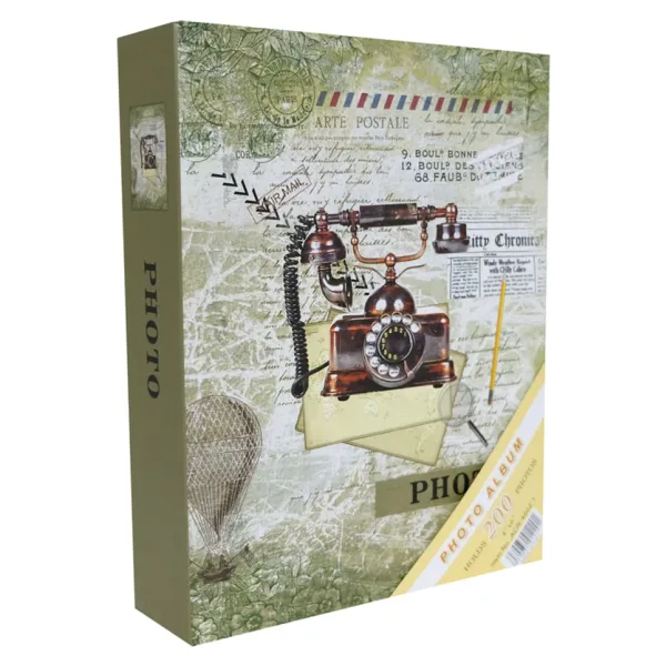 Rabsev RS4602-1 Fotoğraf Albümü 10x15cm 200 Fotoğraf Kapasiteli Telefon Desenli Anı Albümü
