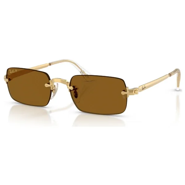 Ray-Ban By Asap Rocky 3928 001/83 Gold-Dark Brown Polarize Güneş Gözlüğü