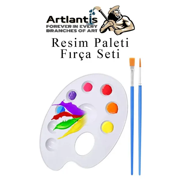Resim Paleti Ve Resim Firca Seti 1 Paket Ressam Paleti Boyama Fircasi Akrilik Boya Guaj Boya Suluboya