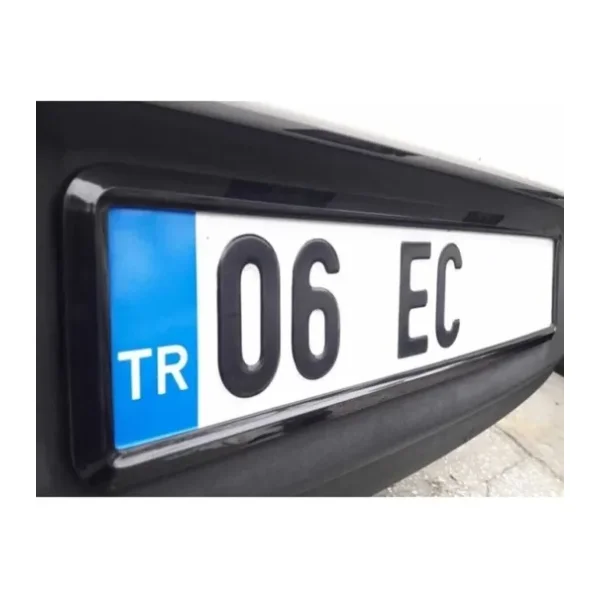 Rukye Shop 2 Adet Parlak Siyah Oto Plakalık Piano Black