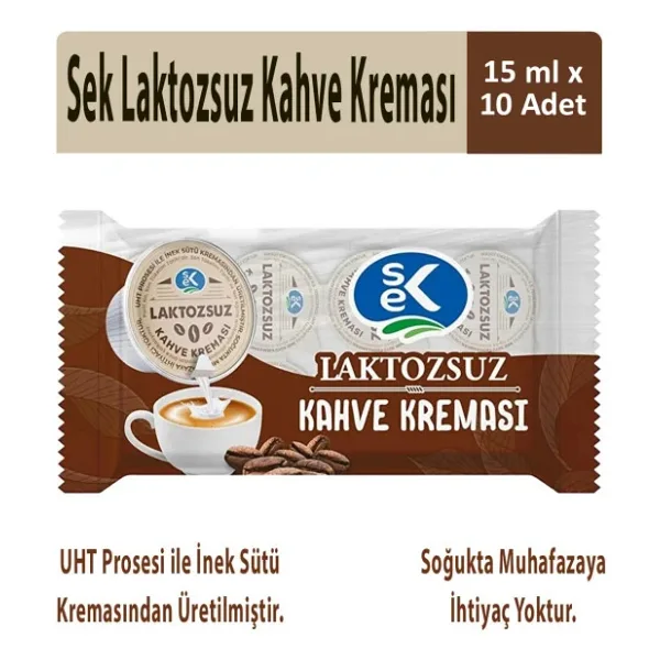 Sek Laktozsuz Kapsül Kahve Kreması 15 ml 10'lu