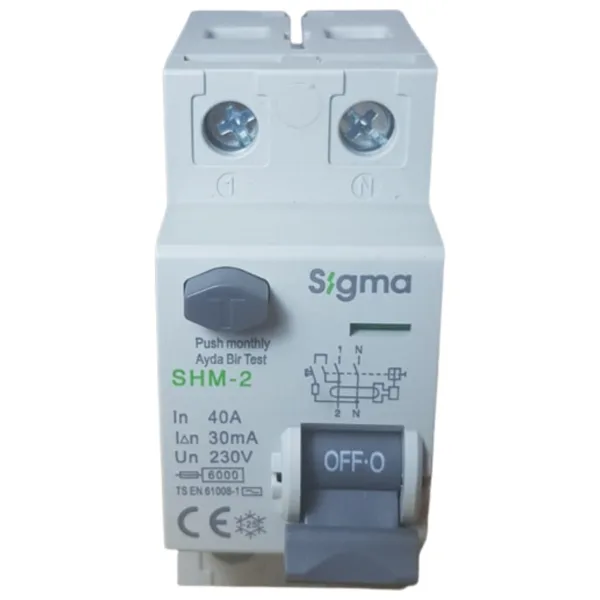 Sigma SHM-2 2x40 A 30 mA Kaçak Akım Rölesi