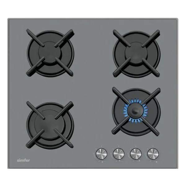 Simfer 3039 Gri Cam Set Üstü Ocak