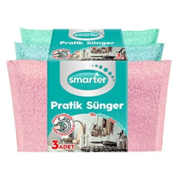 Smarter Pratik 3'lü Bulaşık Süngeri