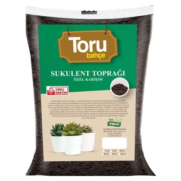 Toru Bahçe Sukulent Toprağı Özel Karışım 20 Lt