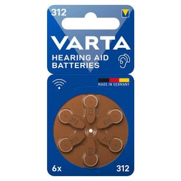 Varta 312 Numara 6'lı İşitme Cihazı Pili