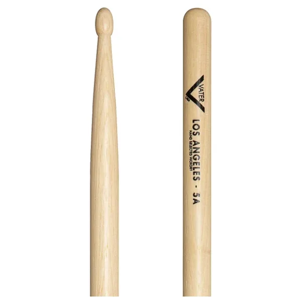 Vater Los Angeles 5A Ahşap Uçlu Hickory Davul Çubukları, 3 Çift (VS3P5AW)