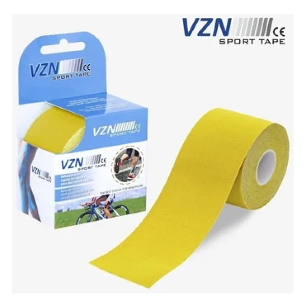VZN Sport Tape Sarı Renk Kinezyo Sporcu Bandı Ağrı Bandı 5 Metre X 5 Cm