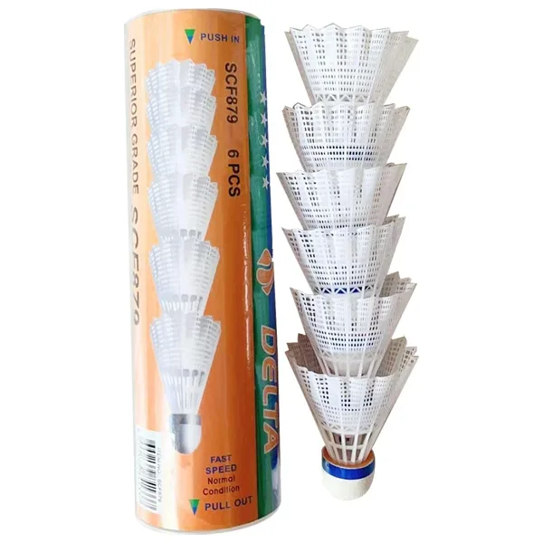 Yüksek Hız Sevenler İçin Pratik Kutusunda 6 Adet Mantar Kafa Deluxe Badminton Topu
