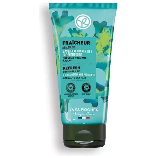 Yves Rocher Arındırıcı 2si1 Arada Peeling ve Maske - Yağlı Saçlar / Pure Detox - Vegan -200ml