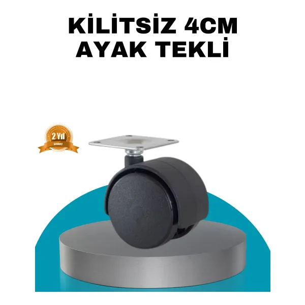 4 cm Kilitsiz Masa Ayağı Tekli Sessiz ve Akıcı Hareket