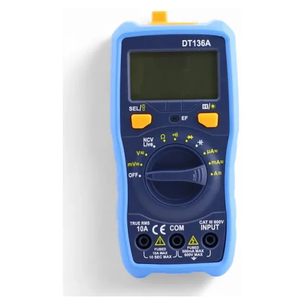 600V Dijital Multimetre Elektrik Ölçü Cihazı Aleti Ampermetre Direnç Akım Voltaj Ölçer