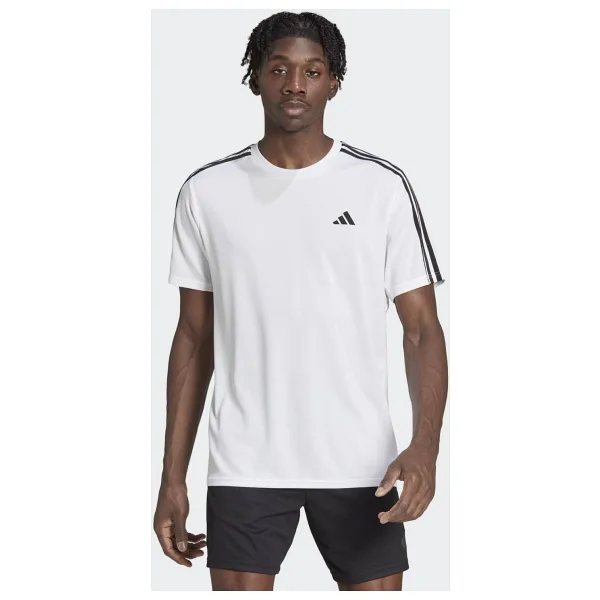 Adidas Train Essentials 3-Stripes Training IB8151 Beyaz Kısa Kollu Bisiklet Yaka Erkek Spor Tişört