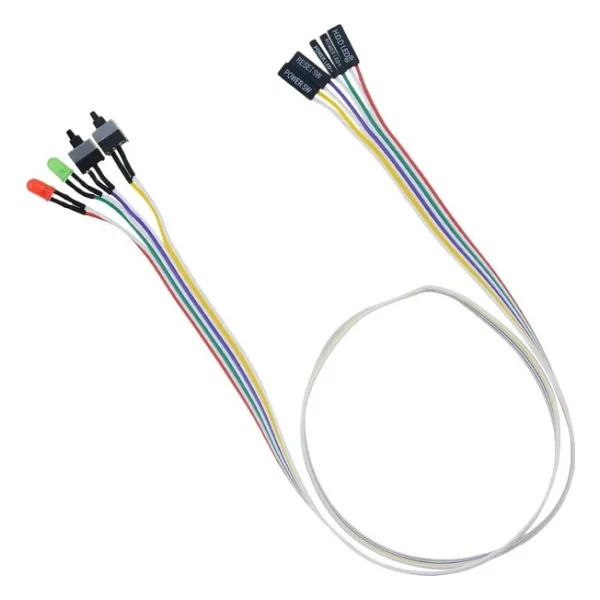Alfais 5064 Ana Kart Power Kablosu Led Işıklı Reset Açma Kapama Butonu Kablosu On Off Switch