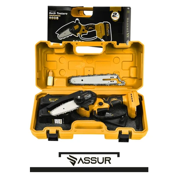 Assur Plus Profesonel Metal Dişli 18V 1.5Ah Şarjlı Dal Budama Testeresi