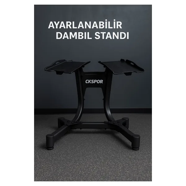Ayarlanabilir Dambıl Standı Dayanıklı ve Ergonomik Tasarım Ev & Spor Salonu Kullanımı Için - Siyah