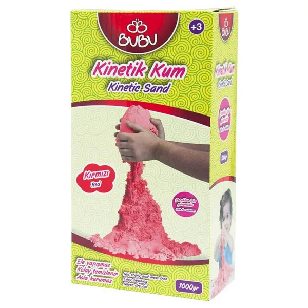 Bubu 1000 gr Kinetik Kum Kırmızı