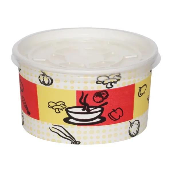 Chs Kapaklı Karton Çorba Kasesi 14 Oz - 25 Adet