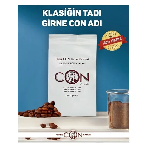 Con Kahve Girne Con Kıbrıs Kahvesi Tek Kavrulmuş - Con Kahve 125 gr