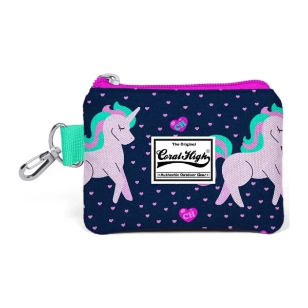 Coral High Kids Lacivert Unicorn Desenli Bozuk Para Çantası 21720