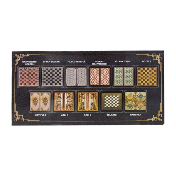 Eser Elegance Büyük Boy Tavla Takımı Vitray Yeşil