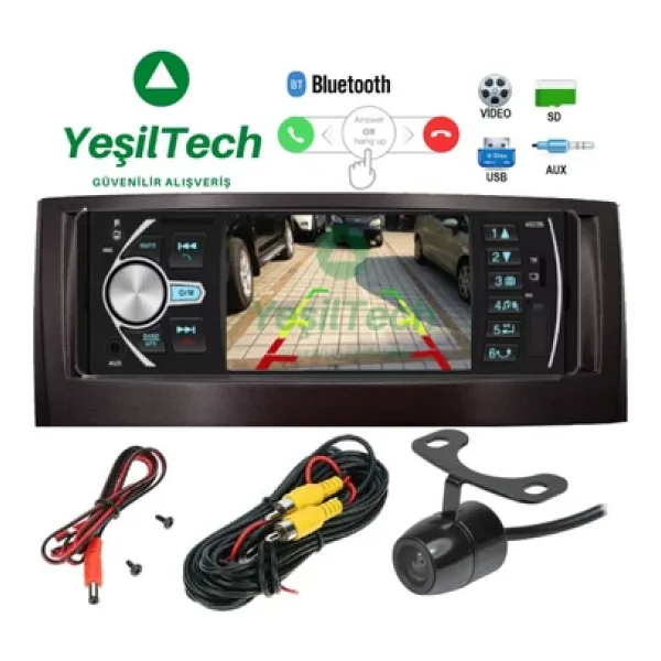 EXVOL Fiat Linea Punto Çerçeveli Araba Oto Teyp 4.1 Inch Ekranlı Bluetoth-mp5-mp3