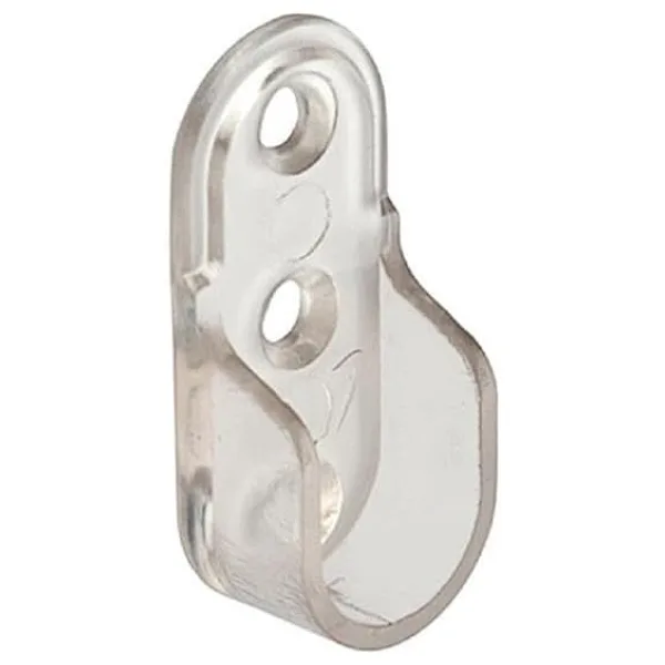 EYM 250 Adet Metali Oval Dolap Askı Borusu Flanşı Şeffaf