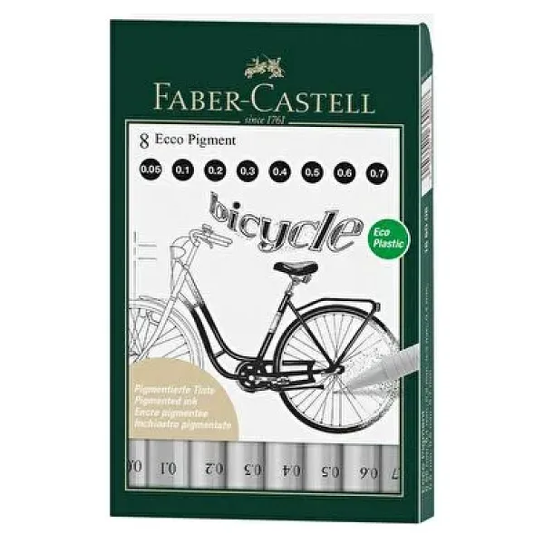 Faber-Castell Ecco Pigment 8'li Çizim Kalemi Seti