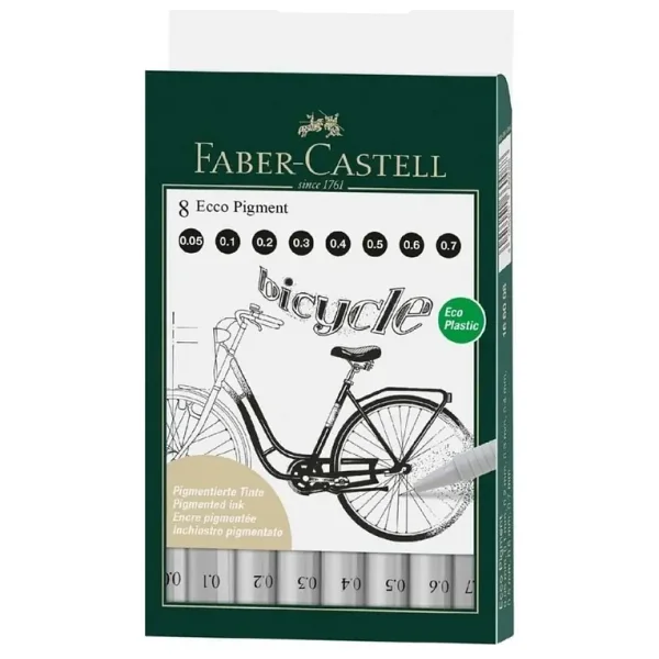 Faber-Castell Ecco Pigment 8'li Çizim Kalemi Seti