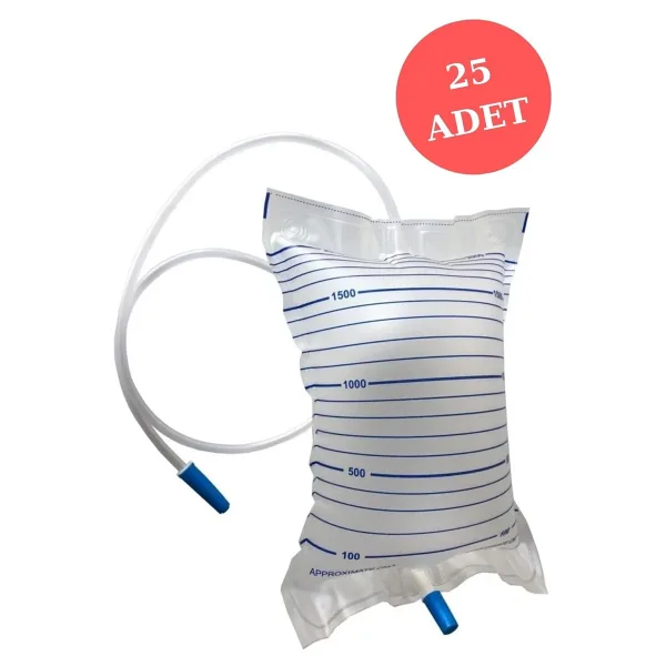 Galena Normal Musluklu İdrar Torbası 2000 ml 25'li Paket