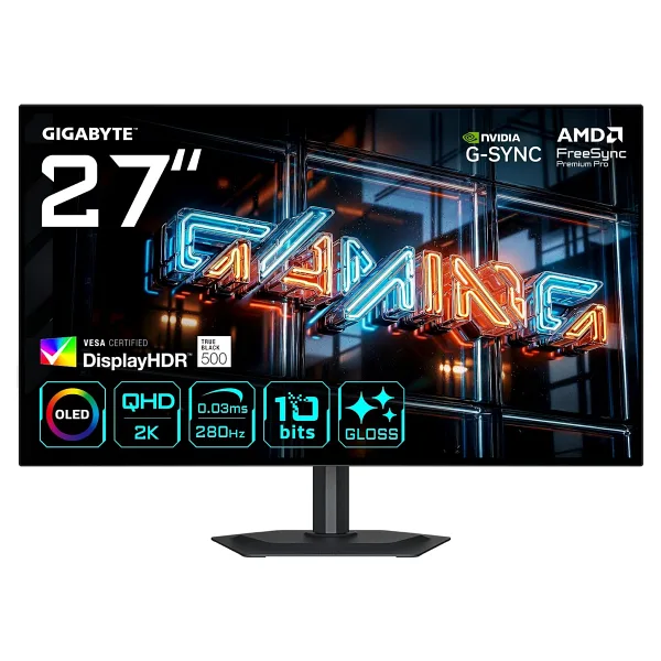 Gigabyte Mo27q28gr 27" 0.03 Ms 2k Pivot 280 Hz OLED Oyuncu Monitörü