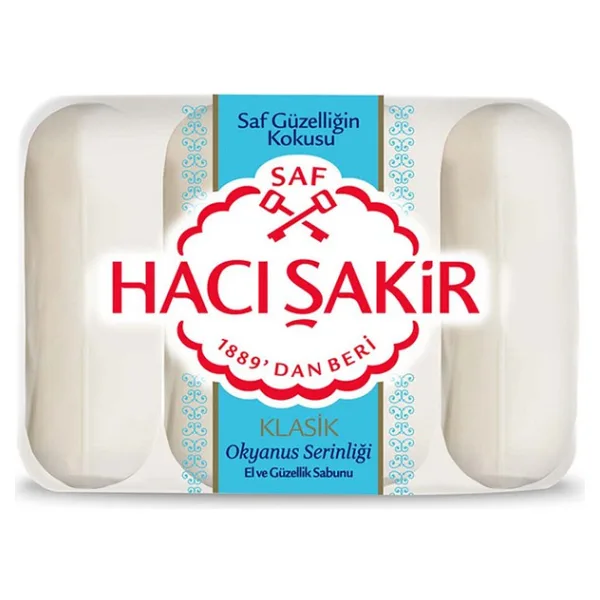 Hacı Şakir Klasik Okyanus Serinliği 4x70 gr 2 Adet El ve Güzellik Sabunu