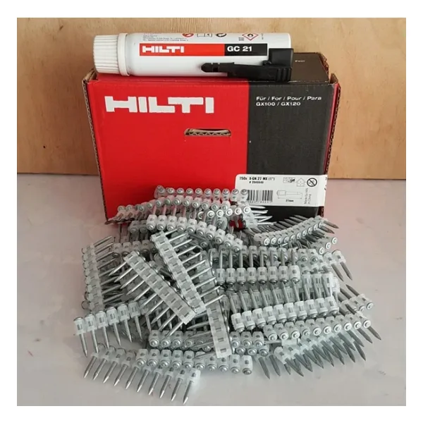 Hilti Gx 100/120 Gazlı Tabanca Çivisi 2.7 mm 750 Adet + GC 22 Gaz Tüpü Dahil