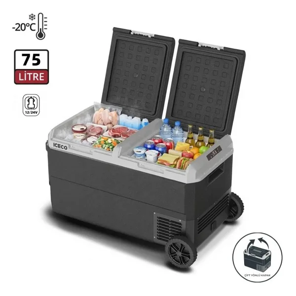 Iceco MCD75D 12/24 V 75 lt Kompresörlü Araç Buzdolabı