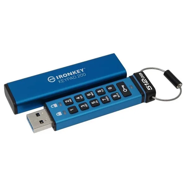 Kingston IronKey Keypad 200 IKKP200-512GB USB 3.2 512 GB Flash Bellek