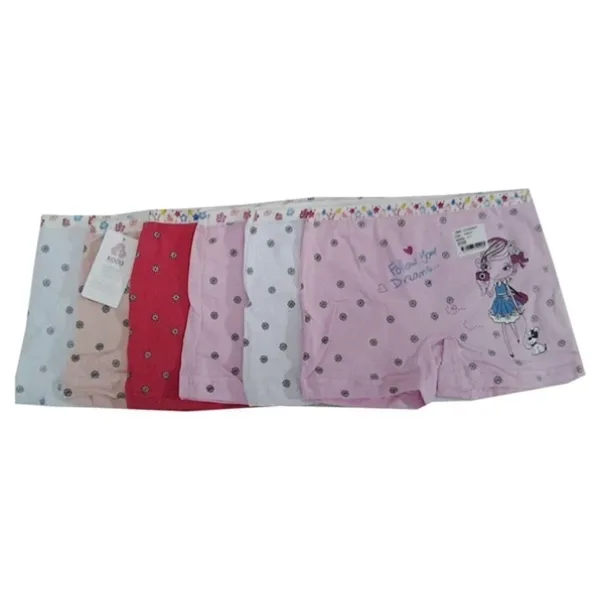 Koza Kız Çocuk Karışık Renkli Desenli Boxer 10 lu Paket