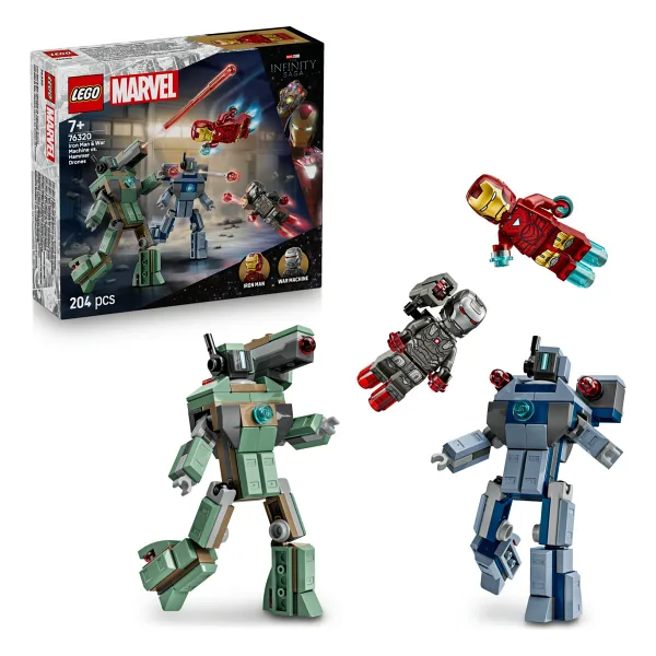 Lego 76320 Marvel Iron Man ve War Machine Hammer İnsansız Hava Araçlarına Karşı