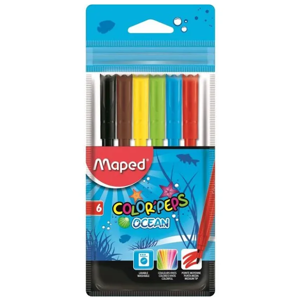 Maped Color Peps Ocean 6'lı Keçeli Kalem Seti