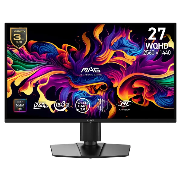MSI MAG 274QP QD-OLED X24 27" 0.03 ms 2K Pivot 240 Hz OLED Oyuncu Monitörü