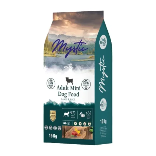 Mystic Az Tahıllı Kuzu Etli 15 kg Küçük Irk Yetişkin Köpek Maması
