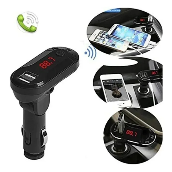 NOYİSKA Tüm Araç Ve Telefonlara Uyumlu Universal Bluetooth Fm Transmitter Araç Içi Usb Şarj Soketi