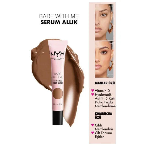 NYX Allık Bare With Me Luminous Cheek Serum Tan Bronze