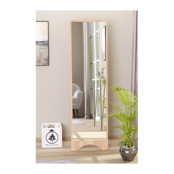 Olcay Aksesuar Dikdörtgen 120X43 cm Ayaklı Salon Antre Çocuk Odası Banyo Wc Yatak Odası Boy Aynası - Ahşap - 120 x 43 cm