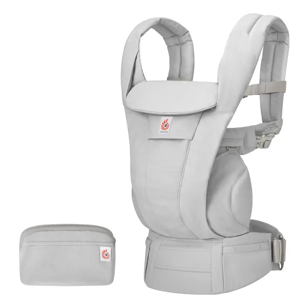 Omni Deluxe Cotton (Pearl Grey) 4 Farklı Taşıma Pozisyonlu Ergonomik Kanguru, 0-4 Yaş Yeni Doğa