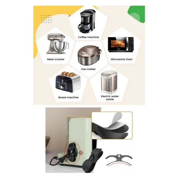 Optana 2'Li Fırın Kahve Makinası Airfryer Kablo Düzenleyici Sarma Aparatı