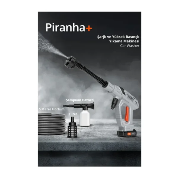 Piranha PCW-7918 Akülü Basınçlı Yıkama Makinesi