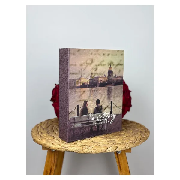 Rabsev Fotoğraf Albümü 10x15cm 200 Fotoğraf Kapasiteli Renkli Aşk Desenli Anı Albümü