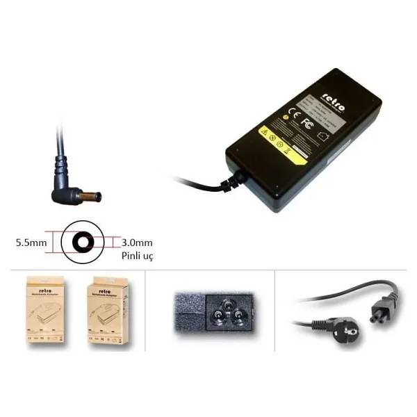 RETRO Samsung 19V 4.74A 90W Notebook Adaptör RNA-SG04