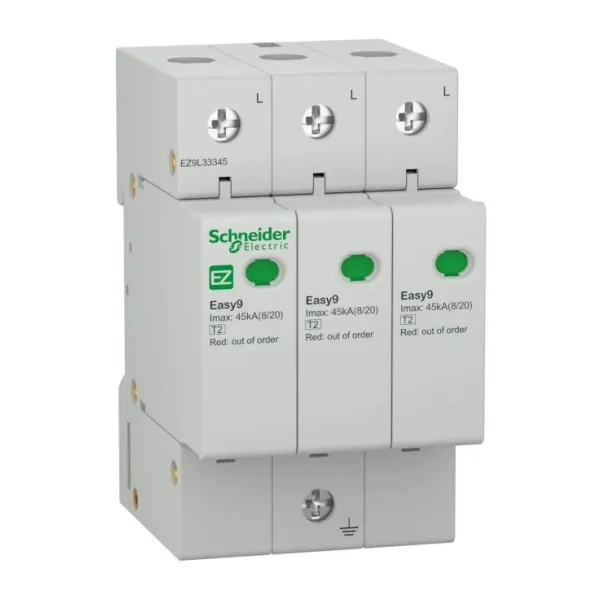 Schneider 20KA 3 Kutuplu Parafudr T2 3 Kutuplu 20KA 400V EZ9L33345